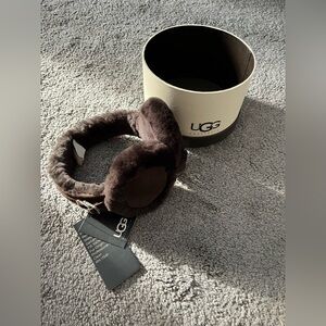 UGG Dark Brown Shearling Earmuffs